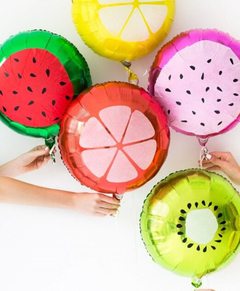 Set de 10 globos fruta/tropical - tienda online