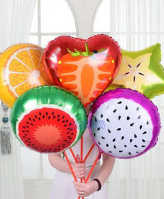 Set de 10 globos fruta/tropical