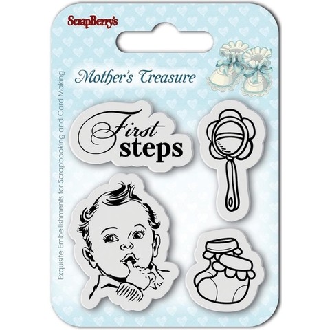 ScrapBerry's Mother's Treasure Clear Stamps / Sellos ScrapBerry´s Tesoro de Madre "Primeros Pasos"