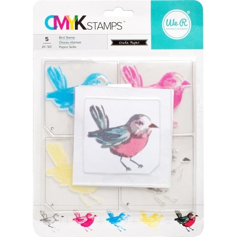 We R Memory Keepers CMYK Stamp 3"X3" "Bird"