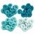 We R Memory keepers Eyelets Wide 40/Pkg Aluminium Aqua