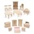 Pine Wood Mini Furniture Assortment / Muebles Pequeños De Madera Colección Entera