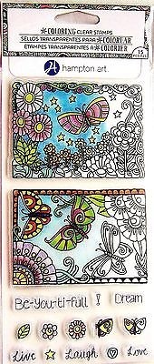 Coloring Clear Stamps By Hampton Art. "Butterfly"
