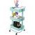 Darice 3-Tier Metal Rolling Cart Mint / Carrito metalico con ruedas color menta