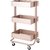 Darice 3-Tier Metal Rolling Cart Rose Gold / Carrito metalico con ruedas