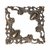 Laura Bagnola Crafts Metallic Corners / Esquineros labrados 4 x 4 cm Bronce Antiguo - Laura Bagnola Crafts