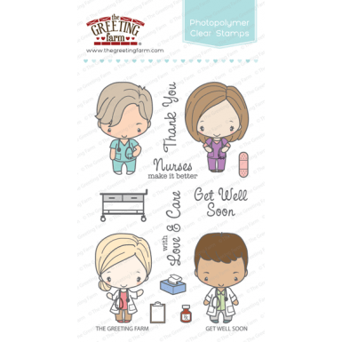 THE GREETING FARM CLEAR STAMPS GET WELL SOON