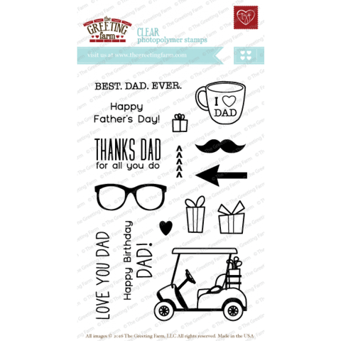 THE GREETING FARM CLEAR STAMPS I LOVE DAD