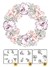 Nellie´s Snellen Layered Clear stamps x 3 "flower-wreath 1" 8x8 cm / Sellos de Flores N1 en Capas x 3