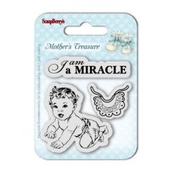 ScrapBerry's Mother's Treasure Clear Stamps / Sellos ScrapBerry´s Tesoro de Madre "Soy un Milagro"