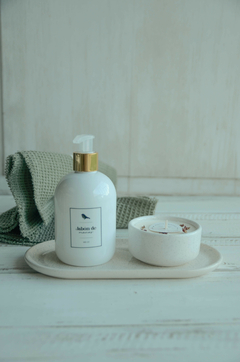 Kit baño - Jabón líquido + bandeja + vela dip. - tienda online