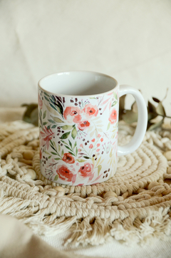 Taza estampada flores - comprar online