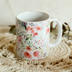 Taza estampada flores