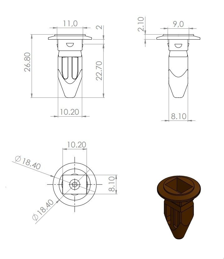 Kit Grampo Presilha Para-choque Traseiro Corsa Sedan 96 a 10