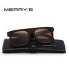 Merry's* 7920 Óculos De Sol Masculino Madeira Rústica Polarizada Uv