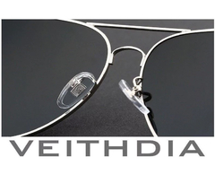 Imagem do Óculos De Sol Masculino Aço Inox Espelhado Piloto Veithdia*