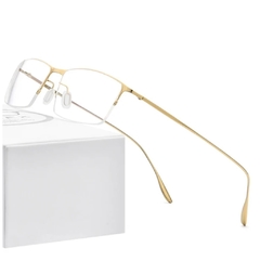 Fonex* 8101 Armação de Óculos Masculino Titanium Ultra Slim