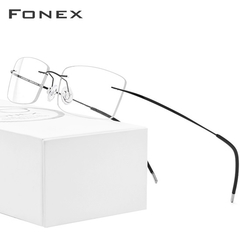 Fonex* 76127 Armação de Óculos Masculino 100% Titânio Flexível - comprar online