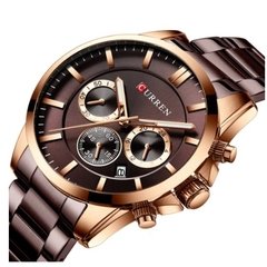Curren* 8358 Relógio Masculino Aço Inox - comprar online