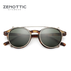 Imagem do Zenottic* 4203 Armação de Óculos e Sol Masculino Clip On Polarizado