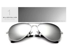 Óculos De Sol Masculino Aço Inox Espelhado Piloto Veithdia* - Simple Market
