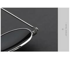 Óculos De Sol Masculino Aço Inox Espelhado Piloto Veithdia*