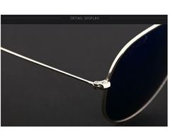 Óculos De Sol Masculino Aço Inox Espelhado Piloto Veithdia* - comprar online