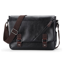 Three-Box* 9038 Bolsa Masculina Couro Mensageiro - comprar online