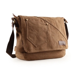 Muge* 0245 Bolsa Masculina Mensageiro Transversal Lona Canvas - comprar online