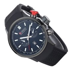 Curren* 8175 Relógio Masculino Silicone & Aço Inox - comprar online