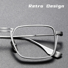 YIMARUILI* X125 Armação de Óculos Masculino Titanium Retrô Design na internet