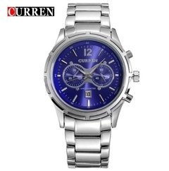 Curren* 8045 Relógio Masculino Aço Inox Data Automática