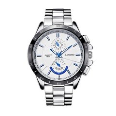 Longbo* 8833G Relógio Masculino Aço Inox na internet