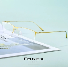 Fonex* 8101 Armação de Óculos Masculino Titanium Ultra Slim na internet