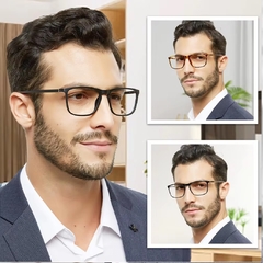 Occi Chiari* 3387 Armação de Óculos Masculino Retangular Acetato - Simple Market