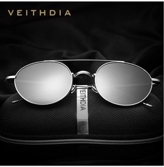 Veithdia* 3617 Óculos De Sol Masculino Cobre Redondo Polarizado