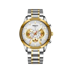 Nibosi* 2379 Relógio Masculino Aço Inox Dourado na internet