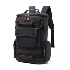 Oloey* 6254 Mochila Masculina Canvas (Lona Militar) na internet