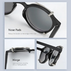 Zenottic* 4203 Armação de Óculos e Sol Masculino Clip On Polarizado na internet