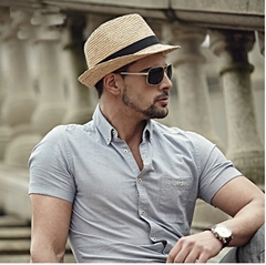 Beckyruiwu* 6959 Chapéu Panama Masculino Trilby