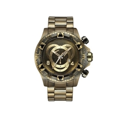 Temeite* 020 Relógio Masculino Aço Inox Gold Envelhecido - comprar online