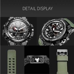Smael* 1545 Relógio Masculino Militar Esportivo Dual Time - comprar online