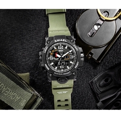 Smael* 1545 Relógio Masculino Militar Esportivo Dual Time - Simple Market