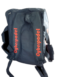 Bolso / Mochila Grande Cyberpadel - NEGRO/ROJO - Capacidad 8 paletas - NUEVO LOGO Y DISEÑO !!! - CYBERPADEL