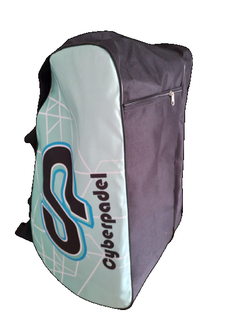 Bolso / Mochila Grande Cyberpadel - NEGRO/VERDE - Capacidad 8 paletas - NUEVO LOGO Y DISEÑO !!! - CYBERPADEL