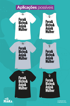 Camiseta Fera, Bicho, Anjo e Mulher - comprar online