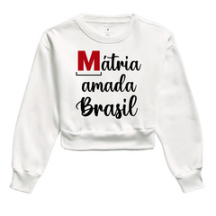 Moletom Cropped Mátria Amada Brasil - comprar online