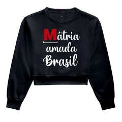 Moletom Cropped Mátria Amada Brasil - loja online