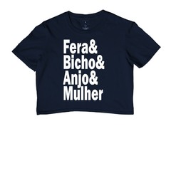 Cropped Fera Bicho Anjo e Mulher - MinKa Camisetas