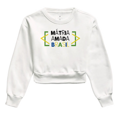 Moletom Cropped Mátria Amada Brasil - comprar online